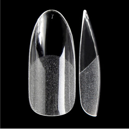 504PCS False Nails Acrylic Nail Tips Gel Nail Tips Clear Nail Art Matte Underneath Fake Tips Coffin Stiletto Press On Nails