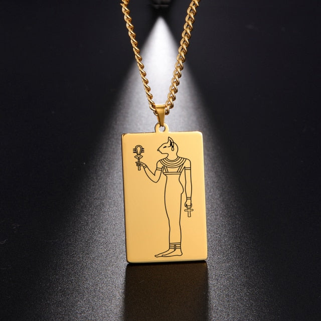 Gold Plated 15 Egyptian God Talisman Pendant Men Women Necklace Egypt God of Magic Wisdom Thoth Ibis-head Amulet Jewelry Gifts