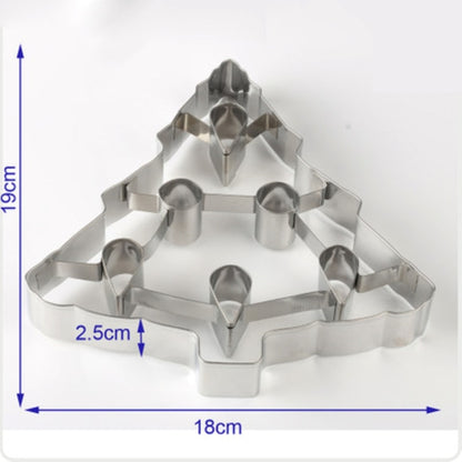 3D Christmas Cookie Cutter Tools Stainless Steel Gingerbread Men Snowflake Heart Biscuit Mold Kitchen Cake Decorating Tool