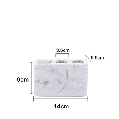 Light luxury Marble Stripe Resin Wash Set Soap Dispenser Gargle Cup Toothbrush Holder Soap Dish Bathroom Bath Supplies