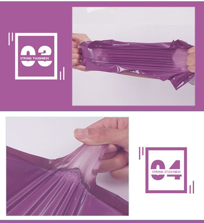 50pcs/lots Purple Tote Courier Bag Self-Seal Adhesive Waterproof Plastic Poly Envelope Mailing Bags Shopping Gift Packing Bag