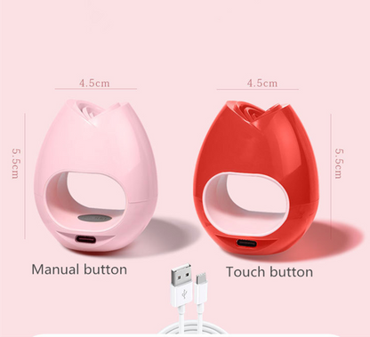 16W Mini UV LED Nail Dryer Curing Lamp Rose Shape Travel Pocket Size 60S Timer USB Portable Sun Light Button For Gel  Polish