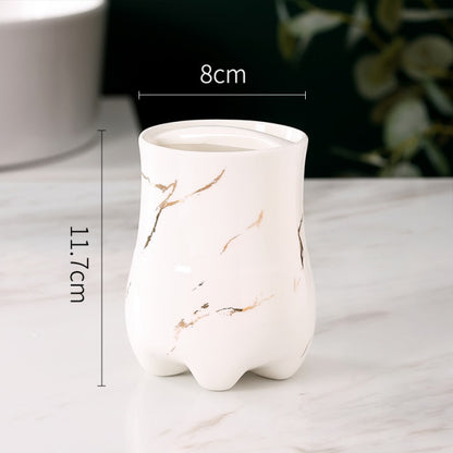 Light Luxury Toothbrush Holder Ceramic Household Washing Tools Toothbrush Sundries Shelf Decoration Bathroom Accessories