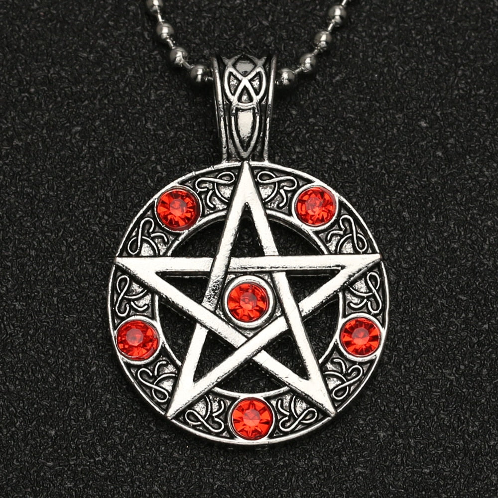 Supernatural Necklace Pentagram Pentacle Five Pointed Star Wicca Pagan Dean Winchester Pendant Vintage Amulet Jewelry Wholesale