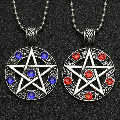 Supernatural Necklace Pentagram Pentacle Five Pointed Star Wicca Pagan Dean Winchester Pendant Vintage Amulet Jewelry Wholesale