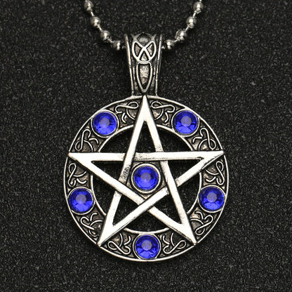 Supernatural Necklace Pentagram Pentacle Five Pointed Star Wicca Pagan Dean Winchester Pendant Vintage Amulet Jewelry Wholesale