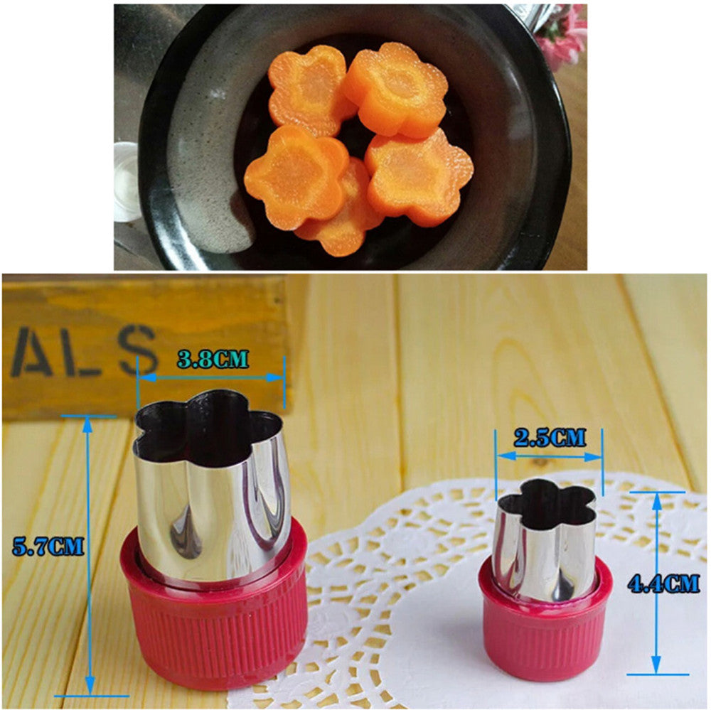 8pcs/Set Flower Star Shape Vegetable Fruit Cutter Mould Slicer Stainless Steel Shredder for cake cookie sushi biscuit food