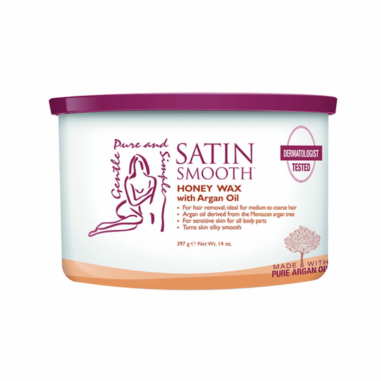 Satin Smooth - Soft Wax #Honey with Argan Oil (14oz) [SSW814144]