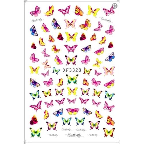 Nail Sticker - Butterfly - XF3328